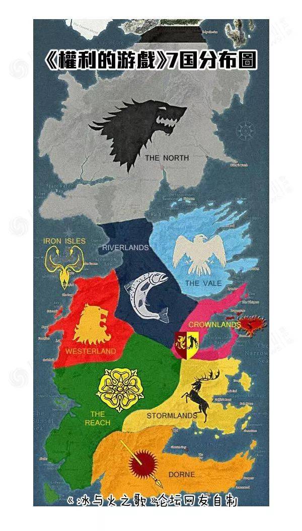 《权力的游戏》中的七国到底映射了哪几个国家？